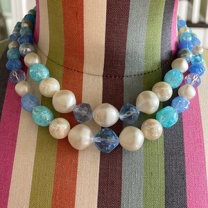 Vintage adjustable two-strand choker